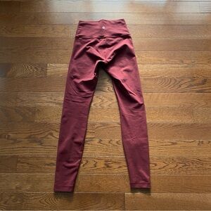 LULULEMON Wunder Under Hi-Rise Tight *Full-On Luon 28” Deep Rouge 4
